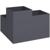Trädgårdsplanterare Antracit Stål vidaXL 80 x 80 x 60 cm – miniatyr 5