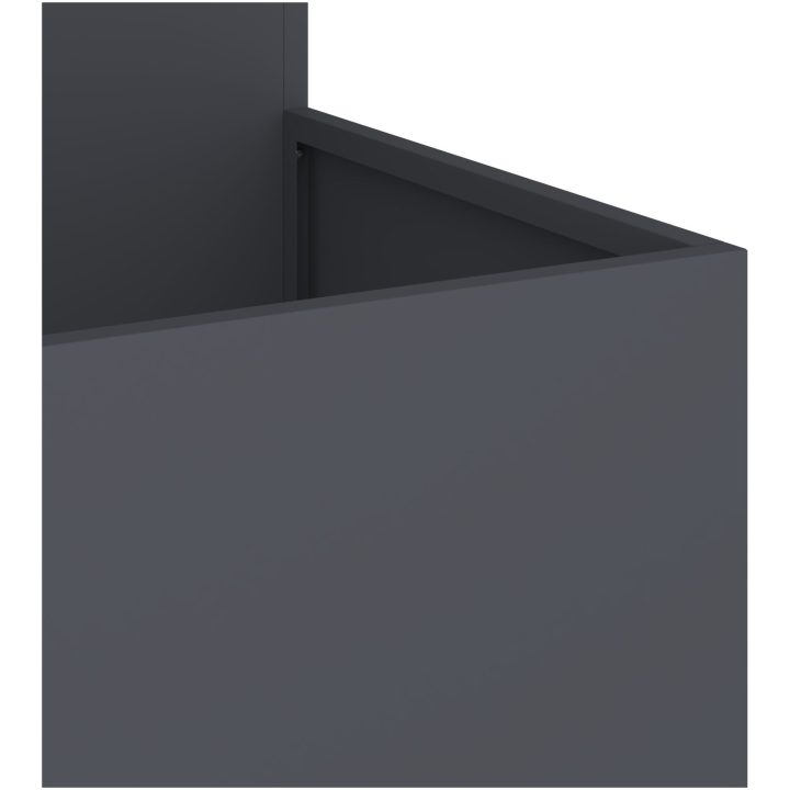 Trädgårdsplanterare Antracit Stål vidaXL 80 x 80 x 60 cm – bild 9