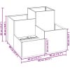 Trädgårdsplanterare Galvaniserat Stål vidaXL 80 x 80 x 60 cm – miniatyr 12