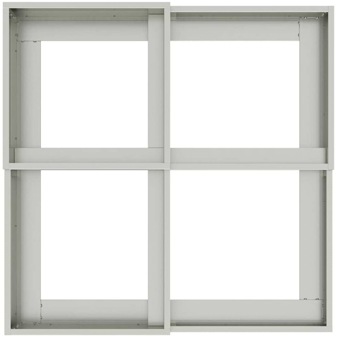 Trädgårdsplanterare Galvaniserat Stål vidaXL 80 x 80 x 60 cm – bild 8