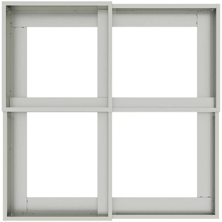 Trädgårdsplanterare Galvaniserat Stål vidaXL 80 x 80 x 60 cm – bild 8