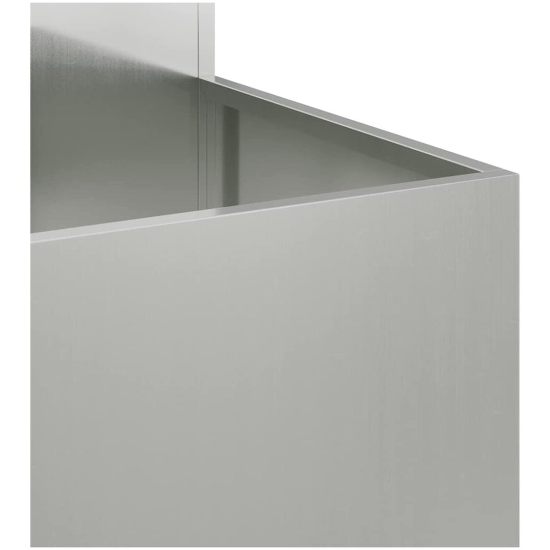 Trädgårdsplanterare Galvaniserat Stål vidaXL 80 x 80 x 60 cm – bild 9