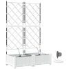 Trädgårdsplanterare med bevattningssystem 2 st Vit vidaXL 80 x 40 x 126 cm – miniatyr 2