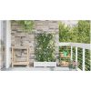 Trädgårdsplanterare med bevattningssystem 2 st Vit vidaXL 80 x 40 x 126 cm – miniatyr 4