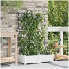 Trädgårdsplanterare med bevattningssystem 2 st Vit vidaXL 80 x 40 x 126 cm – miniatyr 1