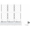 Trädgårdsplanterare med bevattningssystem 3 st Vit vidaXL 120 x 40 x 126 cm – miniatyr 5