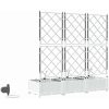 Trädgårdsplanterare med bevattningssystem 3 st Vit vidaXL 120 x 40 x 126 cm – miniatyr 7