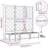 Trädgårdsplanterare med bevattningssystem 3 st Vit vidaXL 120 x 40 x 126 cm – miniatyr 9