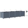 Trädgårdsplanterare med bevattningssystem 4 st Ljusgrå vidaXL 160 x 40 x 37.5 cm – miniatyr 2