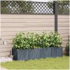 Trädgårdsplanterare med bevattningssystem 4 st Ljusgrå vidaXL 160 x 40 x 37.5 cm – miniatyr 1