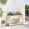 Trädgårdsplanterare med galler 115x59x76 cm Massivt trä Furu vidaXL 115 x 59 x 76.5 cm – miniatyr 4