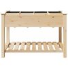 Trädgårdsplanterare med galler 115x59x76 cm Massivt trä Furu vidaXL 115 x 59 x 76.5 cm – miniatyr 5