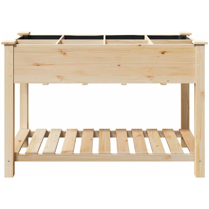 Trädgårdsplanterare med galler 115x59x76 cm Massivt trä Furu vidaXL 115 x 59 x 76.5 cm – bild 5