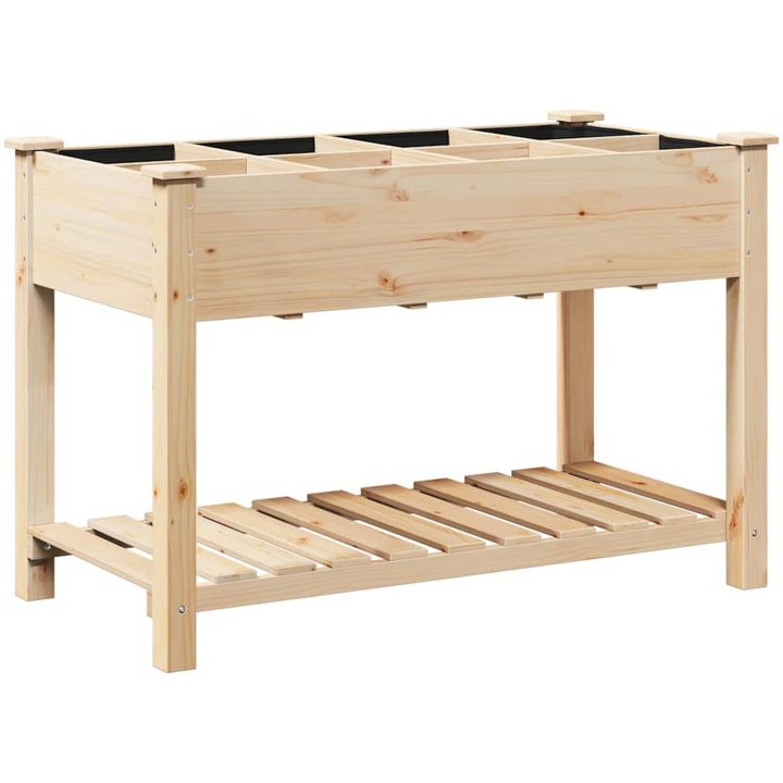 Trädgårdsplanterare med galler 115x59x76 cm Massivt trä Furu vidaXL 115 x 59 x 76.5 cm – bild 7