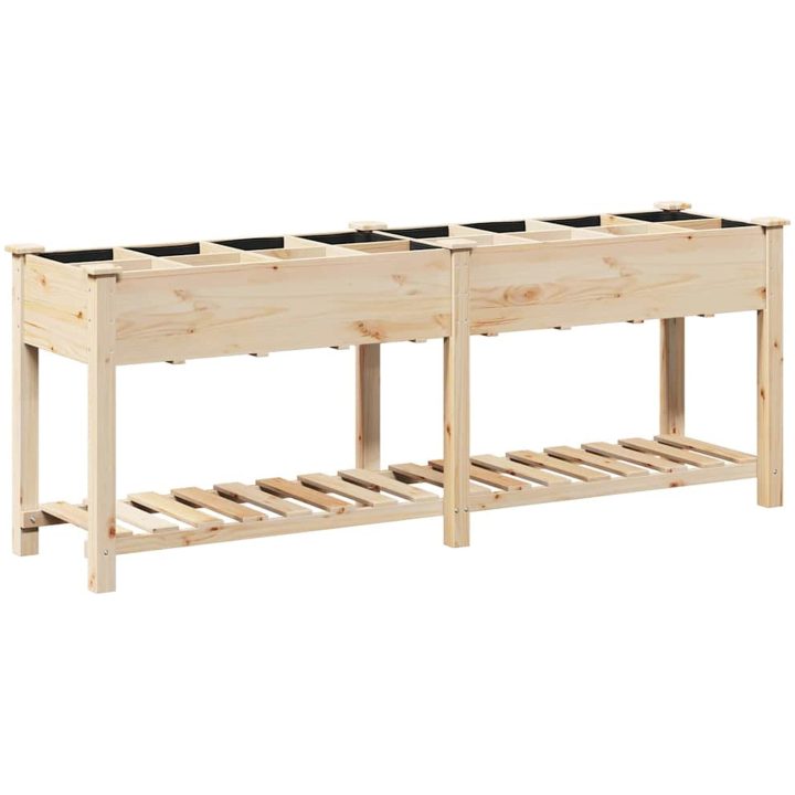 Trädgårdsplanterare med galler 203x53x76 cm Solid Furu vidaXL 203.5 x 53 x 76.5 cm – bild 2