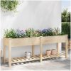 Trädgårdsplanterare med galler 203x53x76 cm Solid Furu vidaXL 203.5 x 53 x 76.5 cm – miniatyr 4