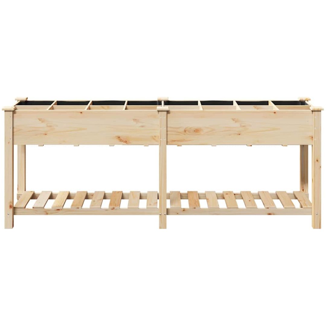 Trädgårdsplanterare med galler 203x53x76 cm Solid Furu vidaXL 203.5 x 53 x 76.5 cm – bild 5