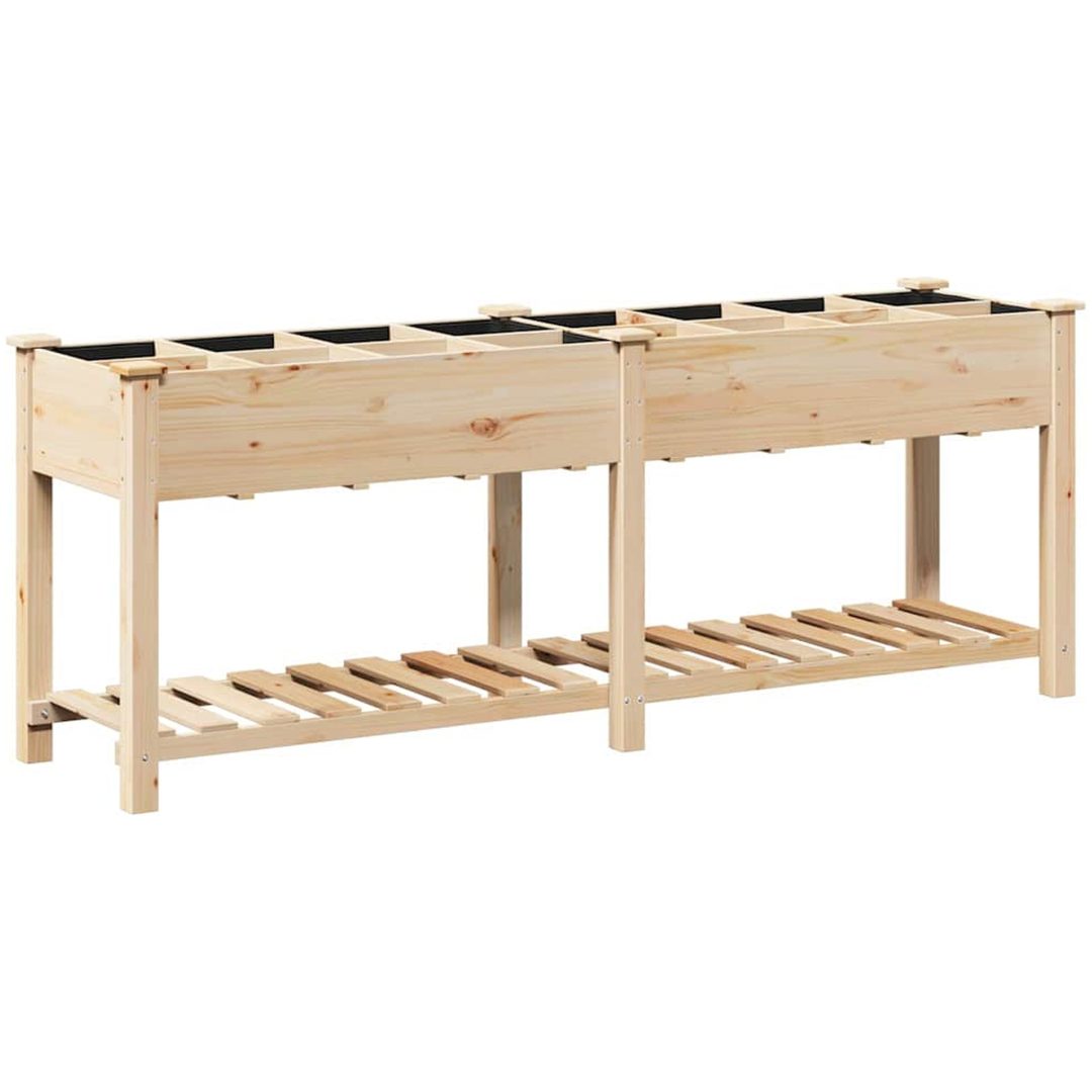 Trädgårdsplanterare med galler 203x53x76 cm Solid Furu vidaXL 203.5 x 53 x 76.5 cm – bild 7