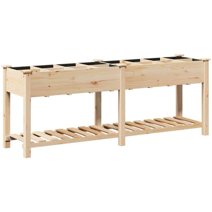 Trädgårdsplanterare med galler 203x53x76 cm Solid Furu vidaXL 203.5 x 53 x 76.5 cm – bild 7