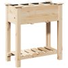 Trädgårdsplanterare med Galler 71x37x76 cm Massivt Trä Tall vidaXL 71 x 37 x 76,5 cm – miniatyr 2