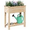 Trädgårdsplanterare med Galler 71x37x76 cm Massivt Trä Tall vidaXL 71 x 37 x 76,5 cm – miniatyr 3
