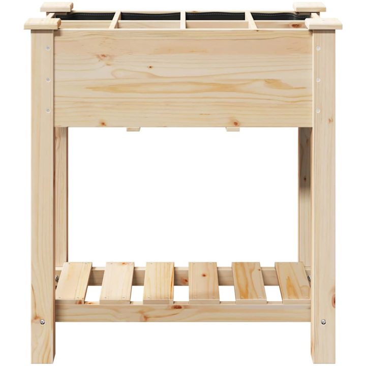 Trädgårdsplanterare med Galler 71x37x76 cm Massivt Trä Tall vidaXL 71 x 37 x 76,5 cm – bild 5