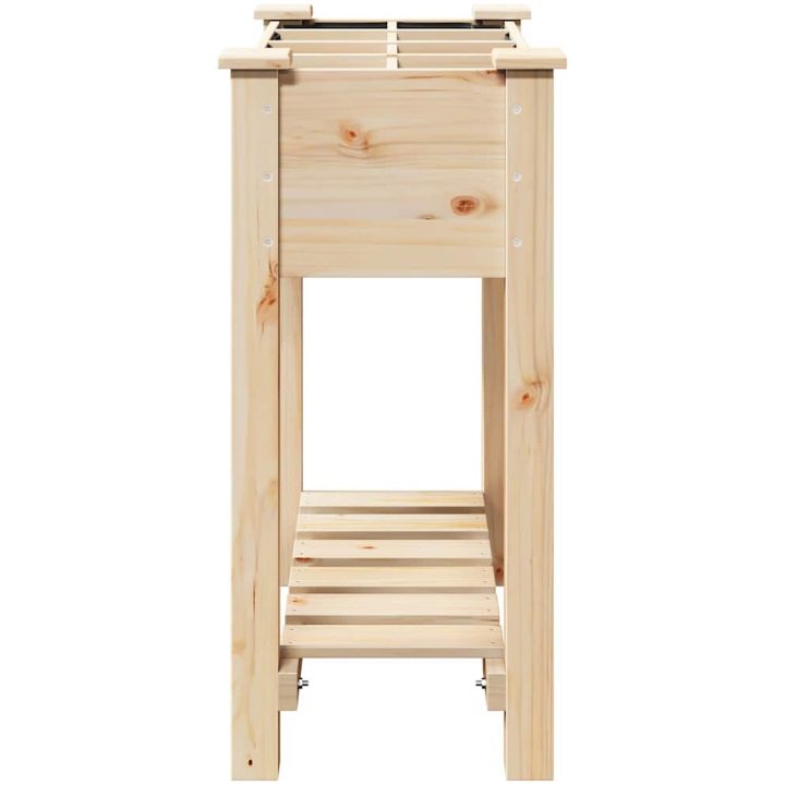 Trädgårdsplanterare med Galler 71x37x76 cm Massivt Trä Tall vidaXL 71 x 37 x 76,5 cm – bild 6