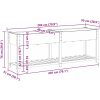Trädgårdsplanterare med hylla 203x53x76 cm i massivt trä vidaXL Large – miniatyr 11
