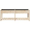 Trädgårdsplanterare med hylla 203x53x76 cm i massivt trä vidaXL Large – miniatyr 5