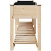 Trädgårdsplanterare med hylla 203x53x76 cm i massivt trä vidaXL Large – miniatyr 6