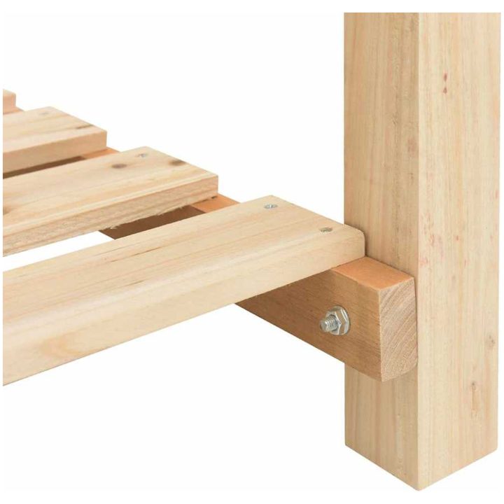 Trädgårdsplanterare med hylla 203x53x76 cm i massivt trä vidaXL Large – bild 9