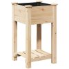 Trädgårdsplanterare med hylla 45x45x76 cm Massivt trä Gran vidaXL 45 x 45 x 76.5 cm – miniatyr 2