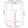 Trädgårdsplanterare med hylla 45x45x76 cm Massivt trä Gran vidaXL 45 x 45 x 76.5 cm – miniatyr 11