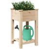 Trädgårdsplanterare med hylla 45x45x76 cm Massivt trä Gran vidaXL 45 x 45 x 76.5 cm – miniatyr 3