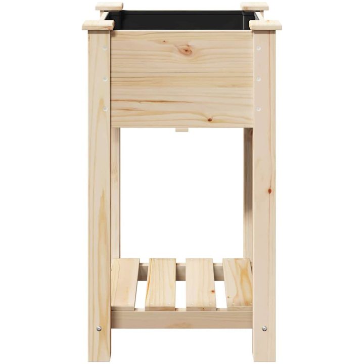 Trädgårdsplanterare med hylla 45x45x76 cm Massivt trä Gran vidaXL 45 x 45 x 76.5 cm – bild 5