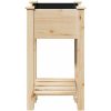 Trädgårdsplanterare med hylla 45x45x76 cm Massivt trä Gran vidaXL 45 x 45 x 76.5 cm – miniatyr 6