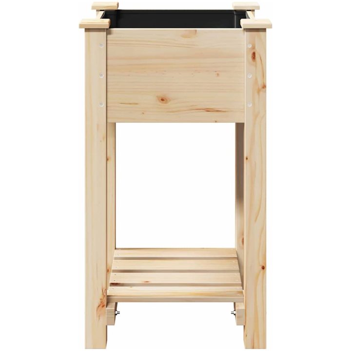 Trädgårdsplanterare med hylla 45x45x76 cm Massivt trä Gran vidaXL 45 x 45 x 76.5 cm – bild 6