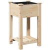 Trädgårdsplanterare med hylla 45x45x76 cm Massivt trä Gran vidaXL 45 x 45 x 76.5 cm – miniatyr 7