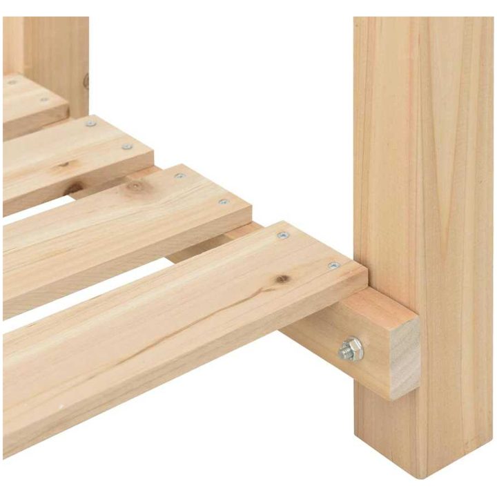 Trädgårdsplanterare med hylla 45x45x76 cm Massivt trä Gran vidaXL 45 x 45 x 76.5 cm – bild 9