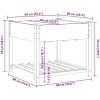 Trädgårdsplanterare med hylla 90x90x76 cm i massivt furu vidaXL Large – miniatyr 11