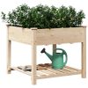 Trädgårdsplanterare med hylla 90x90x76 cm i massivt furu vidaXL Large – miniatyr 3