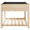 Trädgårdsplanterare med hylla 90x90x76 cm i massivt furu vidaXL Large – miniatyr 5