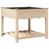 Trädgårdsplanterare med hylla 90x90x76 cm i massivt furu vidaXL Large – miniatyr 7