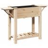 Trädgårdsplanterare med hyllor 111x37x76 cm Massivt Furu vidaXL 111 x 37 x 76,5 cm – miniatyr 2