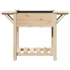 Trädgårdsplanterare med hyllor 111x37x76 cm Massivt Furu vidaXL 111 x 37 x 76,5 cm – miniatyr 5