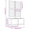 Trädgårdsplanterare med Spaljé 2 st Brun vidaXL 80 x 40 x 143 cm – miniatyr 9