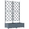 Trädgårdsplanterare med Spaljé 2 st Ljusgrå vidaXL 80 x 40 x 125.5 cm – miniatyr 2