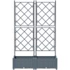 Trädgårdsplanterare med Spaljé 2 st Ljusgrå vidaXL 80 x 40 x 125.5 cm – miniatyr 5