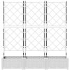 Trädgårdsplanterare med spaljé 3 pcs Vit vidaXL 120 x 40 x 125.5 cm – miniatyr 4
