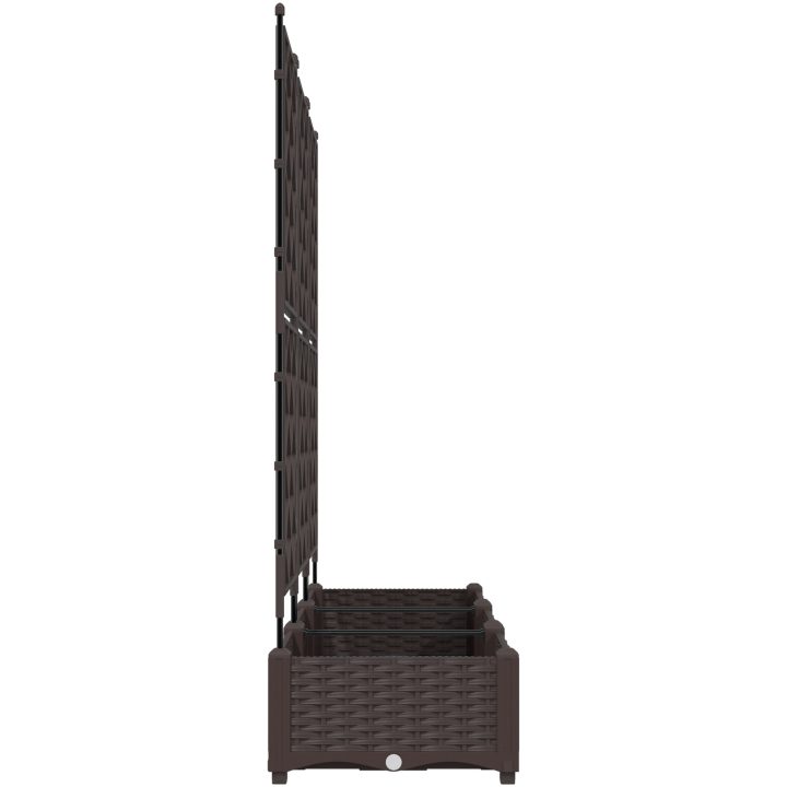 Trädgårdsplanterare med spaljé 3 st Brun vidaXL 120 x 40 x 125.5 cm – bild 6